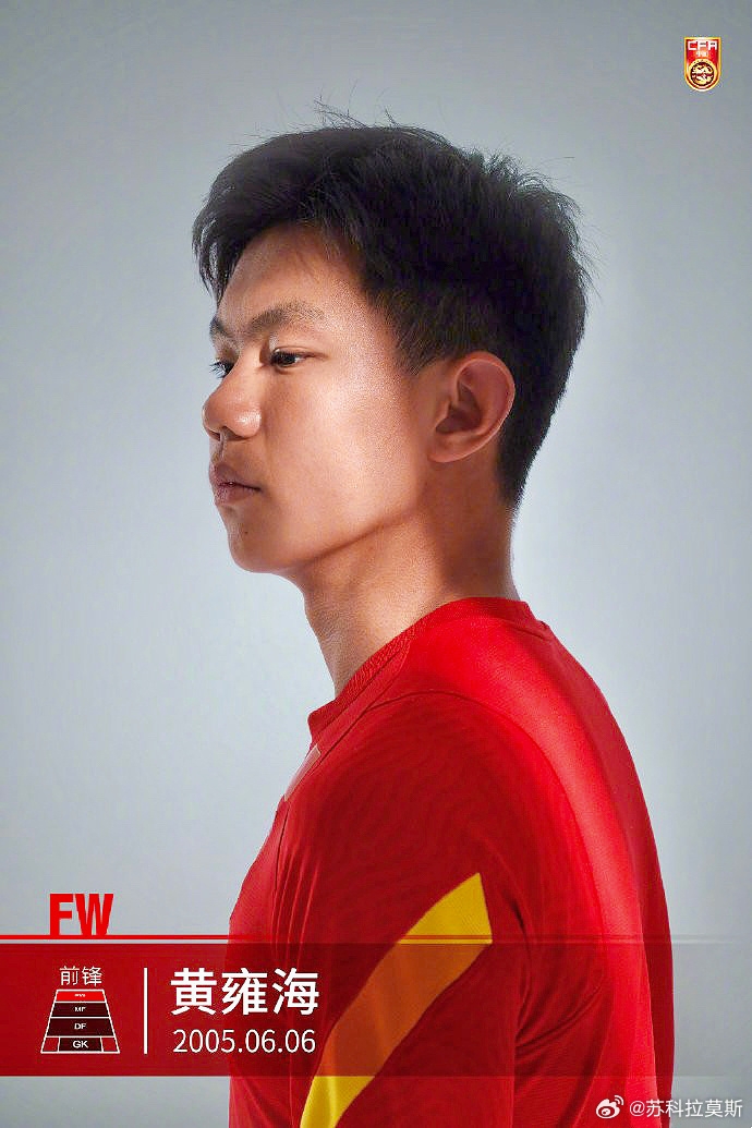 博主：上海海港B隊黃雍海租借加盟河南隊，生于2005年司職前鋒